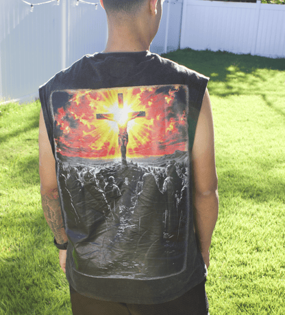 Forgiven Black Acid Sleeveless Tee
