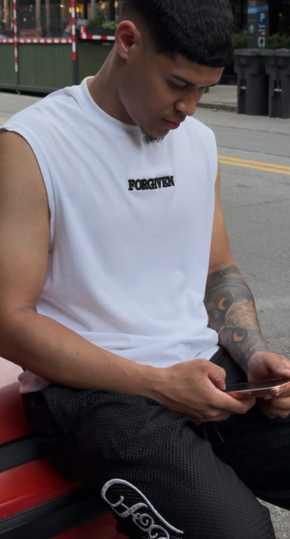 White Forgiven Sleeveless Tee