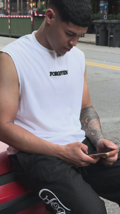 White Forgiven Sleeveless Tee